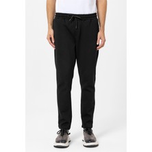 Siyah Regular Düz Jogger Pantolon