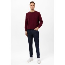 Lacivert Süper Slim Fit Düz Pantolon