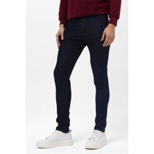 Lacivert Süper Slim Fit Düz Pantolon