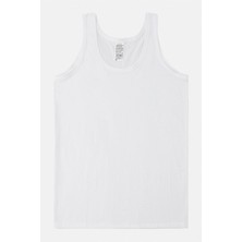 Beyaz Regular Düz Atlet