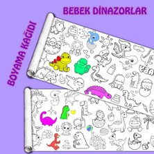 Bebek Dinolar 2.5 Metre Dev Boyama Kağıdı | Eğlenceli Çocuk Aktivitesi