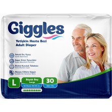 Giggles Hasta Bezi Yetişkin Bel Bantlı Tekstil Yüzey Büyük - Large (L) 360 Adet (12PK*30)