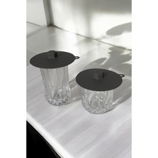 2 'li Bardak Üstü Silikon Kapak -Gri Renk