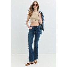 Brıdge Skinny Flare Fit Koyu Indigo Kadın Jean Pantolon