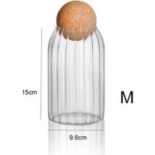 Cam Kavanoz Mantar Top Kapaklı Kavanoz "tek" Boy