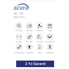 Acura Ac- 50 Ce Onaylı Yağ, Su, Kas ve Kilo Ölçer Akıllı Tartı