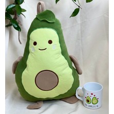 Giftmoda Avokado Tasarımlı Beni Tamamlıyorsun Yastık Ve Kupa Set