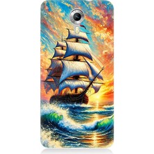 General Mobile Discovery 4g Uyumlu Fırtınada Yelkenli Gücü  Desenli Silikon Kılıf