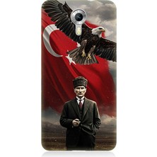 General Mobile Discovery 4g Uyumlu Bayrak Önünde Mustafa Kemal Atatürk  Desenli Silikon Kılıf