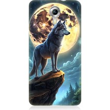 General Mobile Discovery 4g Uyumlu Uçurum Başında Yalnız Kurt  Desenli Silikon Kılıf