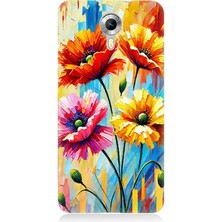 General Mobile Discovery 4g Uyumlu Bahar Esintisinde Renkli Papatyalar  Desenli Silikon Kılıf