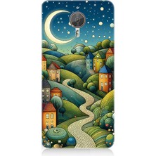General Mobile Gm5 Plus Uyumlu Yıldızlı Tepede Masal  Desenli Silikon Kılıf