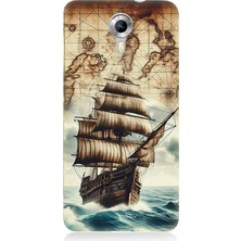 General Mobile Discovery 4g Uyumlu Haritada Yelkenli Macera  Desenli Silikon Kılıf