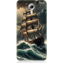 General Mobile Discovery 4g Uyumlu Dalgalarla Savaşan Yelkenli  Desenli Silikon Kılıf