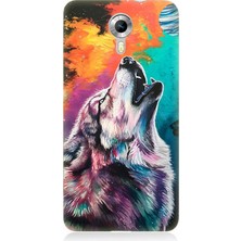 General Mobile Discovery 4g Uyumlu Soyut Arka Planda Uluma  Desenli Silikon Kılıf