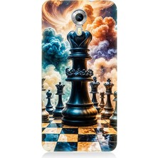 General Mobile Discovery 4g Uyumlu Satranç Şah ve Taşlar  Desenli Silikon Kılıf