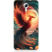 General Mobile Discovery 4g Uyumlu Alevden Yükselen Anka  Desenli Silikon Kılıf