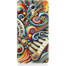 General Mobile Discovery 4g Uyumlu Müzikte Soyut Renk Patlaması  Desenli Silikon Kılıf