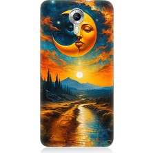 General Mobile Discovery 4g Uyumlu Ay ve Güneş Yolu  Desenli Silikon Kılıf