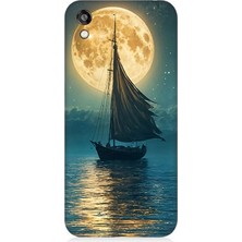 Huawei Honor 8s Uyumlu Dolunayla Sessiz Gidiş  Desenli Silikon Kılıf