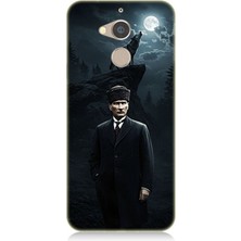 General Mobile Gm8 Uyumlu Kurt ve Mustafa Kemal Atatürk  Desenli Silikon Kılıf