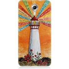 General Mobile Discovery 4g Uyumlu Turuncu Fon Üzerinde Fener  Desenli Silikon Kılıf