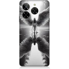 General Mobile Era 50 Uyumlu Işıkta Kanatlanan Melek  Desenli Silikon Kılıf