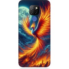 General Mobile Gm 20 Uyumlu Ateşle Dans Eden Anka  Desenli Silikon Kılıf