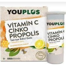 Youplus Vitamin C Çinko Propolis 20 Efervesan Tablet