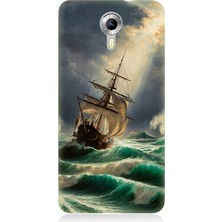 General Mobile Discovery 4g Uyumlu Fırtınada Cesur Yelkenli  Desenli Silikon Kılıf