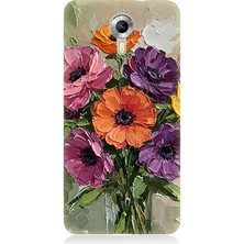 General Mobile Discovery 4g Uyumlu Renklerle Çiçek Demeti Baharı  Desenli Silikon Kılıf