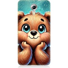 General Mobile Discovery 4g Uyumlu Kocaman Gözlü Sevimli Ayı  Desenli Silikon Kılıf