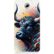 General Mobile Discovery 4g Uyumlu Renk Patlamalı Boğa  Desenli Silikon Kılıf