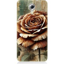 General Mobile Discovery 4g Uyumlu Altın Bronz Gül Zarafeti  Desenli Silikon Kılıf