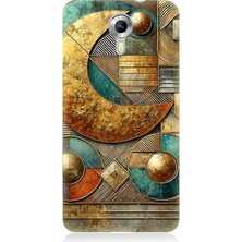 General Mobile Discovery 4g Uyumlu Yarım Ay Geometrik Kompozisyon  Desenli Silikon Kılıf