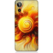 General Mobile Gm 23 Se Uyumlu Alev Girdabında Güneş Patlaması  Desenli Silikon Kılıf