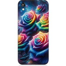 Huawei Honor 8s Uyumlu Gökkuşağı Güllerin Patlaması  Desenli Silikon Kılıf