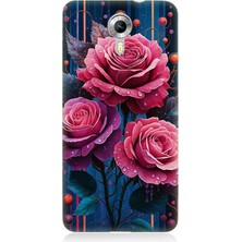 General Mobile Discovery 4g Uyumlu Gece Açan Pembe Güller  Desenli Silikon Kılıf