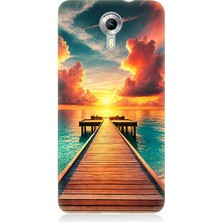 General Mobile Discovery 4g Uyumlu Gün Batımına Uzanan Iskele  Desenli Silikon Kılıf