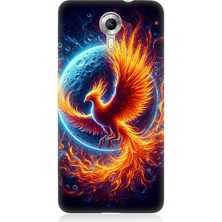 General Mobile Discovery 4g Uyumlu Alevlerin Içinde Dönüşüm Anka Kuşu  Desenli Silikon Kılıf