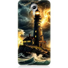 General Mobile Discovery 4g Uyumlu Fırtınada Işık Kulesi  Desenli Silikon Kılıf