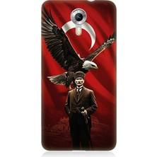 General Mobile Discovery 4g Uyumlu Kartallı Bayrak ve Atatürk  Desenli Silikon Kılıf
