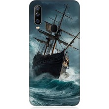 General Mobile Gm 20 Pro Uyumlu Fırtınada Eski Gemi  Desenli Silikon Kılıf