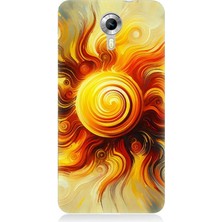 General Mobile Discovery 4g Uyumlu Alev Girdabında Güneş Patlaması  Desenli Silikon Kılıf