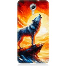 General Mobile Discovery 4g Uyumlu Kayalıkta Uluyan Kurt Yalnızlığı  Desenli Silikon Kılıf