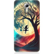 General Mobile Discovery 4g Uyumlu Ay Altında Salıncak Sessizliği  Desenli Silikon Kılıf