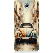 General Mobile Discovery 4g Uyumlu Islak Kaldırımda Retro Vosvos  Desenli Silikon Kılıf