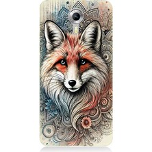 General Mobile Discovery 4g Uyumlu Detaylı Tilki Portresi  Desenli Silikon Kılıf