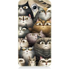 General Mobile Discovery 4g Uyumlu Meraklı Gözlü Kediler  Desenli Silikon Kılıf
