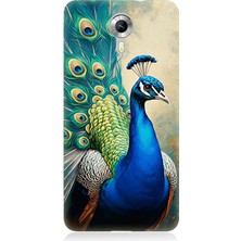 General Mobile Discovery 4g Uyumlu Gururlu Tavuskuşu Tüyleri  Desenli Silikon Kılıf